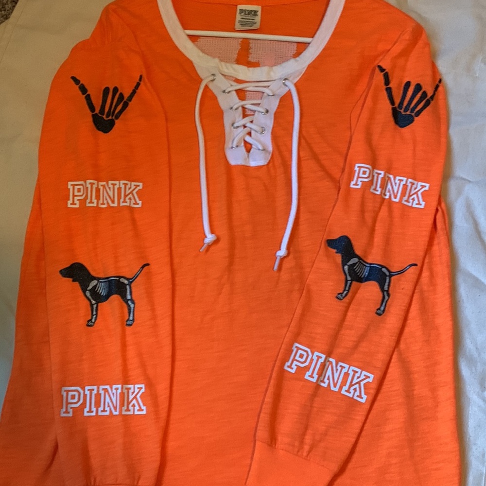 VS Pink Halloween Henley